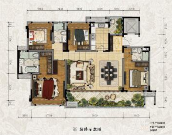 融创九樾府192㎡户型解析及软装设计方案